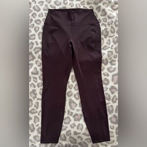 RBX dark plum  Performance Leggings with Stretchy Fit